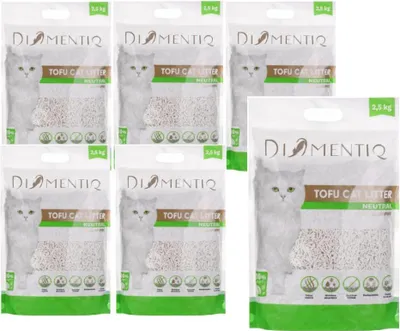 Produktbild von DIAMENTIQ Tofu Neutral Ultra klumpend - Pflanzenstreu - 6x2,5kg