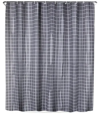 Obrázok produktu pre Sprchová záclona - PEVA - Vodotesná - 180 x 180 cm - Tmavosivá
