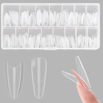 Produktbild von Dual Tips Nagels Set 240 Stück, Polygel, oval, für Nagelverlängerung