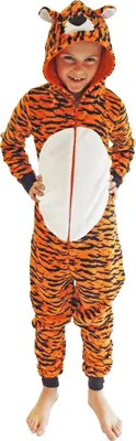Produktbild von Mädchen Jumpsuit Overall Onesie Schlafanzug in niedlichen Tier Motiven - 291 467 97 606 ; Tiger , 152