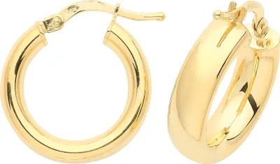 Produktbild von 9 Karat (375) Gold Damen - Paar Creolen - 12mm; TRS376069KYMM12