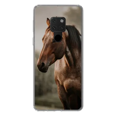 Produktbild von MuchoWow® Handyhülle Schutzhülle Hülle für Huawei P40 Lite Pferd - Licht - Wald Silikon Softcase Handy Hülle - Handy