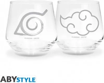 Immagine prodotto di Set di 2 bicchieri Naruto Shippuden: Konoha e Akatsuki (300 ml)