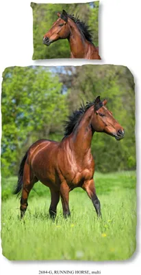 Produktbild von Good Morning Kinder-Bettwäsche-Set Runing Horse 140×200/220 cm