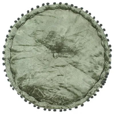 Immagine prodotto di Pouf Rotondo in Velluto 40x20 cm Verde