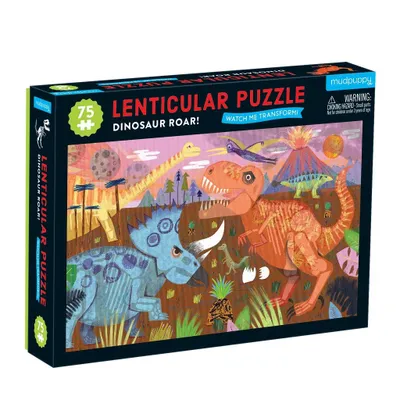Obrázok produktu pre Puzzle šošovkovité Dinosaury 75 dielikov