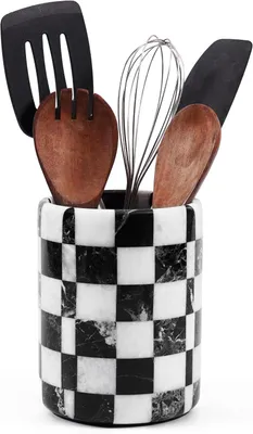 Produktbild von Utensilienhalter in Schwarz und Weiß