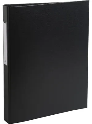 Image de Exacompta 10x Classeur rembordé PP 2 anneaux ronds de 25mm Noir 54381E