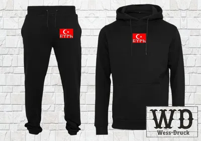 Produktbild von Türk Jogginganzug bestickt mit Türkiye Trainingsanzug Sportanzug Türkei XL