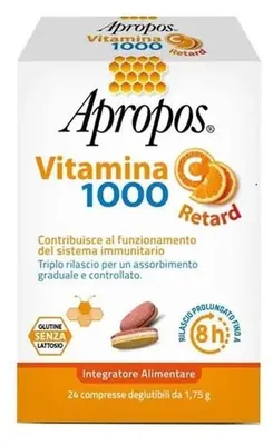 Immagine prodotto di Apropos Vitamina C 1000 A Rilascio Prolungato 24 Compresse Deglutibili