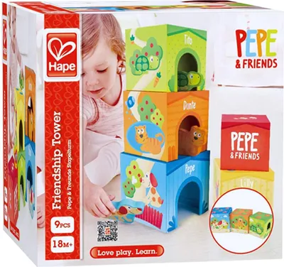 Produktbild von Hape FRIENDSHIP TOWER, 1,5 Jahr(e), 9 Stück(e), Karton, MDF-Platten