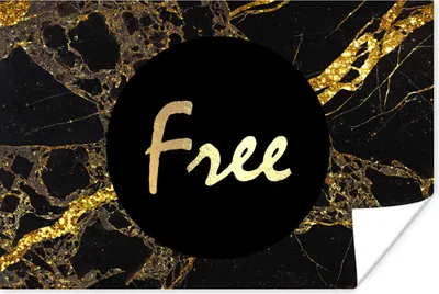 Produktbild von MuchoWow® Poster Zitate -  - Gold - Marmor 180x120 cm - Fotoplakat