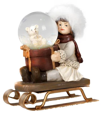 Produktbild von Schlittenmädchen mit Schneekugel
