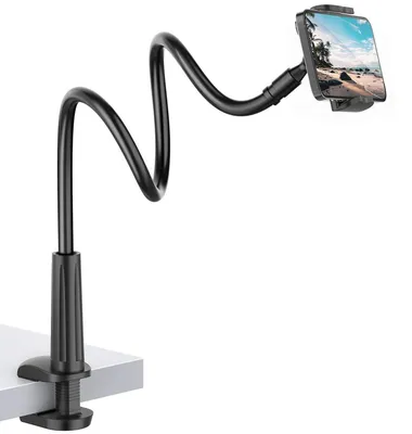 Immagine prodotto di Supporto flessibile a collo di cigno universale, lungo, nero, per dispositivi da 4 a 6,5 pollici