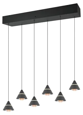 Obrázek produktu pro Závěsné svítidlo LED, matná černá, změna barvy, V 200 cm