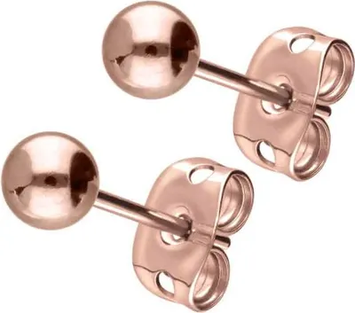 Produktbild von Titan Ohrstecker KUGEL RoséGold Kugelgröße: 4mm