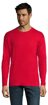 Image de SOLS - T-shirt « Monarch » pour homme à manches longues LT1742 (S) (rouge)