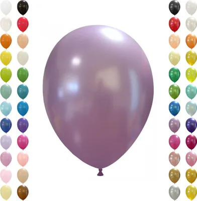 Produktbild von Luftballons ca. 27 cm Naturlatex Ballons, 100 Stück, Metallic Flieder