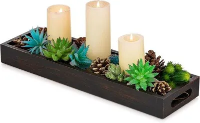 Immagine prodotto di Vassoio rettangolare in legno nero/marrone