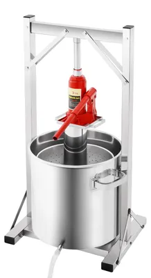 Image de Pressoir à cidre, acier inoxydable, système hydraulique, argent