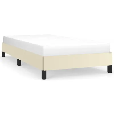 Produktbild von vidaXL Bettgestell Creme 90x200 cm Kunstleder