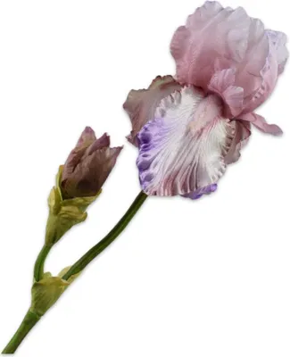 Produktbild von Kunstblume von Silk-ka – Seidenblumen-Iriszweig, lila-weiß, 79 cm