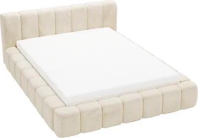 Produktbild von GRAINGOLD Polsterbett 180x200 cm Ibiza - Polyesterstoff, Bettkasten, Lattenrost - Stilvoll Doppelbett - Beige (Magic velvet 2201)