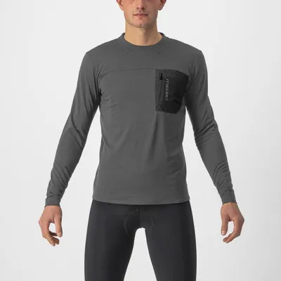 Produktbild von CASTELLI Langarm Fahrradtrikot für den Winter - UNLIMITED MERINO - Grau XL