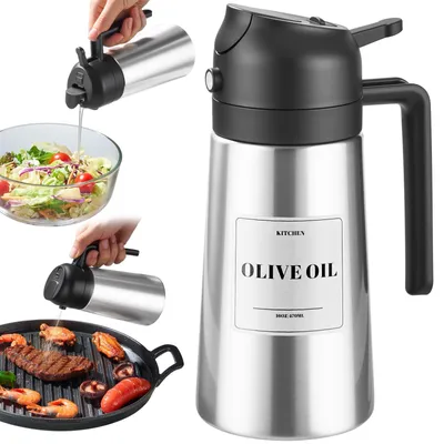 Produktbild von Olivenöl-Spender, 500 ml, 2-in-1: Sprüh- und Gießfunktion