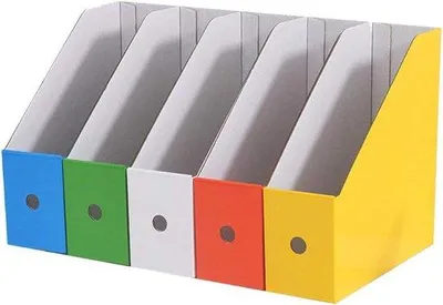 Obrázok produktu pre Kartónové stojany na časopisy do kancelárie a domácnosti – 5 ks – stojany na noviny – papierové vrecká – stojany na papier do študentských internátov a na pracovisko
