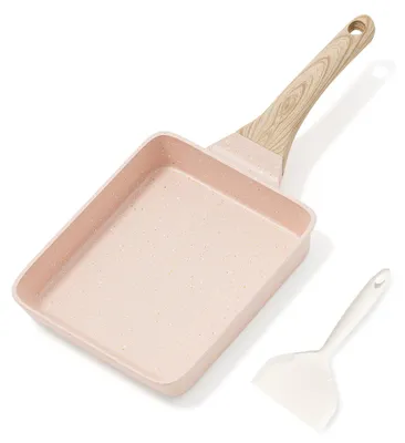 Imagen del producto de Sartén para tortillas con revestimiento de granito, apta para inducción, de 18 cm, ideal para huevos y crepes