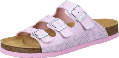 Produktbild von Dr. Brinkmann Damen Pantolette Schnalle Naturformfußbett Muster Kontrastsohle 700705, Größe:38 EU, Farbe:Rosa