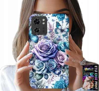 Obrázek produktu pro Pouzdro pro Motorola Edge 40 - pouzdro s květinovým vzorem růží + fólie