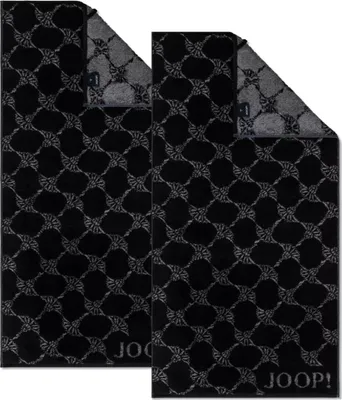 Produktbild von 2 Stück Joop! Handtuch Cornflower 1611-90 Schwarz 50x100