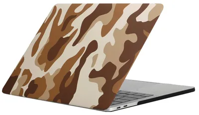 Produktbild von Mobigear Tarnmuster, Schutzhülle für MacBook Pro 13 Zoll (2016-2023), Hartschalenhülle, Laptop-Schutz, MacBook-Hülle - Braun - Modell A1706 / A1708 / A1989 / A2159 / A2289 / A2251 / A2338