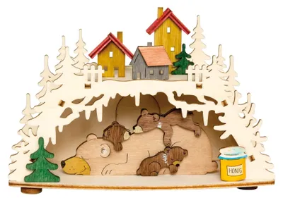 Holz-Knutselset Rauchhaus Bärenhöhle, 16x8x11 cm