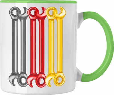 Produktbild von Trendation - KFZ Mechaniker Geschenk Lustig Tasse Automechaniker Mechatroniker Werkstatt Tasse Deutschland Flagge (Grün)