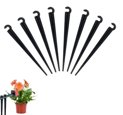 Produktbild von Tropfbewässerungshalter Tropfschlauchhalter Erdanker - Set mit 100 Stück - 4/7 mm - 11 cm - Für Garten, Rasen und Beet