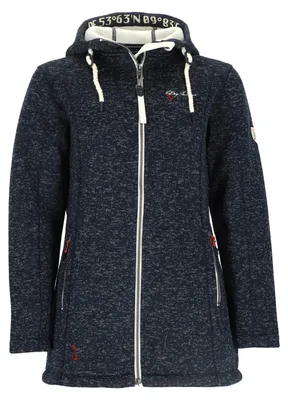 Produktbild von Dry Fashion Damen Wollfleece-Mantel Amsterdam - Mantel in Navy, Größe 52