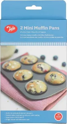 Zdjęcie produktu dla Forma do mini muffinek, 2 zestawy po 6 sztuk, powłoka nieprzywierająca – Tala | Everyday
