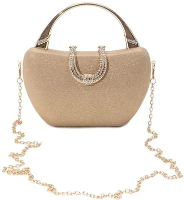 Produktbild von Geel Pailletten-Clutch mit Glitzerdiamanten, elegante kleine Handtas mit Kette, Schmucktas für Braut, Crossbodytas, Nachttas, kleine Tasche.