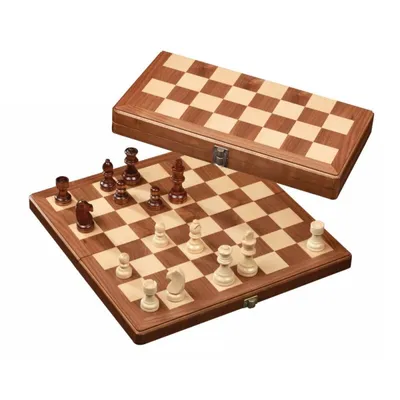 Produktbild von Philos Schachkassette Walnuss mittel quadratisch 33 mm, Königshöhe 65 mm