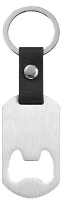 Flesopener aus Edelstahl – Schlüsselanhänger, Geschenk, 1 Stück