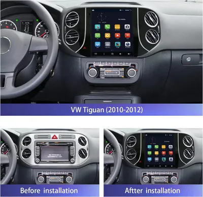 Produktbild von Android 12 Autoradio für Volkswagen Tiguan mit 9,7-Zoll-Touchscreen, 6 GB RAM, GPS und Rückfahrkamera