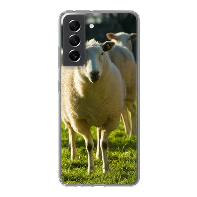 Produktbild von MuchoWow® Handyhülle Schutzhülle Hülle für Samsung Galaxy S21 FE Schafe - Tiere - Wolle Silikon Softcase Handy Hülle - Mobiltelefonhülle