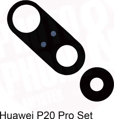 Produktbild von Huawei P20 Pro 2in1 Kamera Linse Glas Camera Glass Lens + Kleber Glue Set Neu