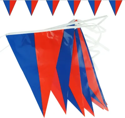 Produktbild von Goodymax® Wimpelkette 10 m DESIGN Blau-Rot 2-farbig