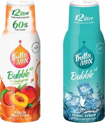 Zdjęcie produktu dla Syrop FruttaMax BRZOSKWINIA 500ml + TONIC 500 ml