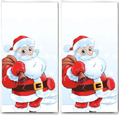 Produktbild von 2x 10 Taschentücher Santa for Christmas - Santa in Weihnachtsstimmung