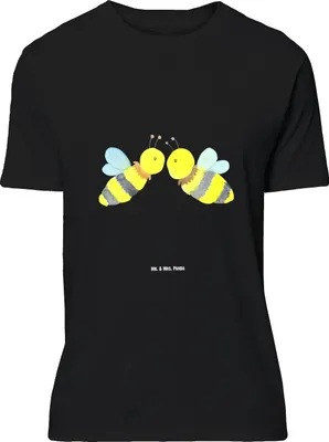 Produktbild von Mr. & Mrs. Panda Größe M T-Shirt Biene Liebe - Schwarz - Geschenk, Herren, Shirt, mit Spruch, Tshirt